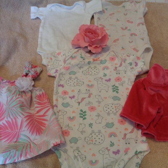 BABY GIRL, DOLL 5 ITEMS BUNDLE LOT